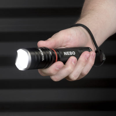 At Nebo Tools, we continually innovate so that we can offer the highest quality LED lighting products at the best price. The Tac Slyde™ features a 300 lumen flashlight with 12x adjustable zoom and 5 light modes. A COB lantern feature with 3 light modes, including emergency red flash, is also available upon extension of the light. A powerful magnetic base provides convenient hands-free lighting, and the lanyard helps keep this light handy when you need it most.