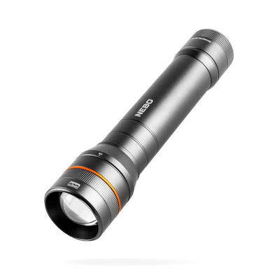 At Nebo Tools, we continually innovate so that we can offer the highest quality LED lighting products at the best price. The Newton™ 750 flashlight by NEBO is a powerful handheld flashlight with 4 light modes. The easy-touch rear positioned switch makes it a breeze to switch between modes and the powerful LED in this flashlight can light up a football field!