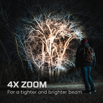 At Nebo Tools, we continually innovate so that we can offer the highest quality LED lighting products at the best price. The Davinci™ 1500 lumen rechargeable flashlight by NEBO is a powerful handheld flashlight with 4 light modes. The included mode selection dial makes it easy to switch between modes and the powerful LED in this flashlight can light up 240 meters. The included battery allows for up to 20 hours of operation in between charge.