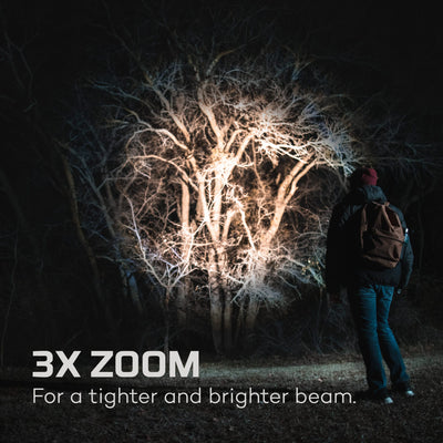 At Nebo Tools, we continually innovate so that we can offer the highest quality LED lighting products at the best price. The Davinci™ 3500 lumen rechargeable flashlight by NEBO is a powerful handheld flashlight with 4 light modes. The included mode selection dial makes it easy to switch between modes and the powerful LED in this flashlight can light up 131 meters. The included battery allows for up to 20 hours of operation in between charges.