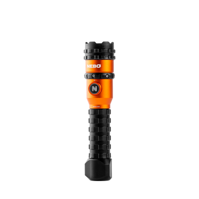 hand held flashlight with rubber handle