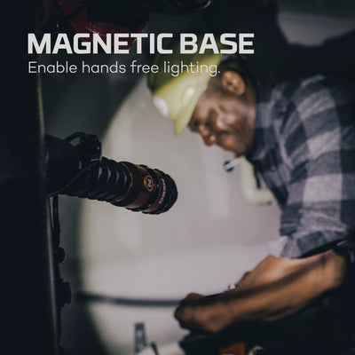 flashlight with magnetic base