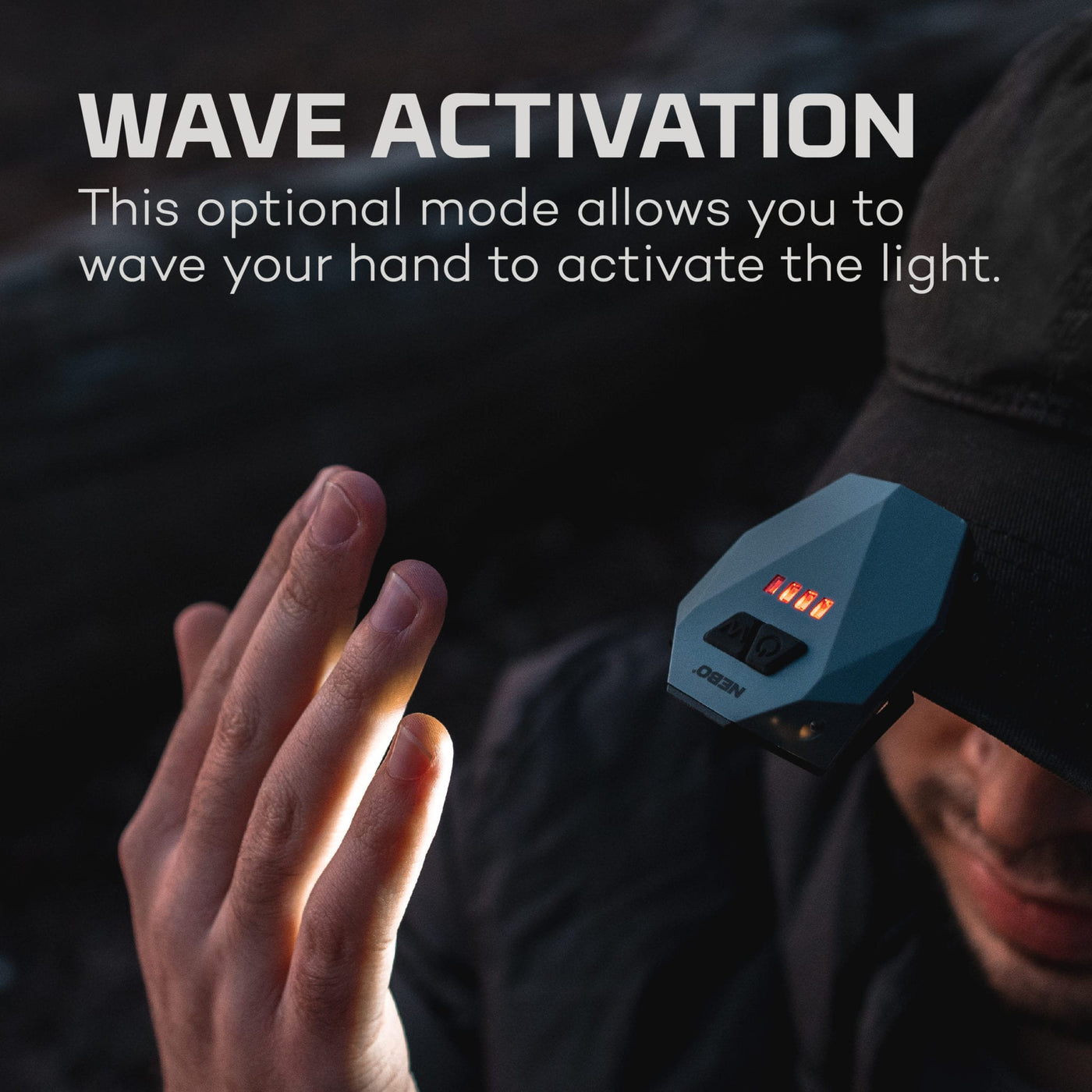 At Nebo Tools, we continually innovate so that we can offer the highest quality LED lighting products at the best price. The Einstein™ Cap Light by NEBO is a 50 lumen rechargeable cap light with 3 light modes and features a sensor mode that allows for contactless control of power. The included battery allows for up to 18 hours of operation in between charges.