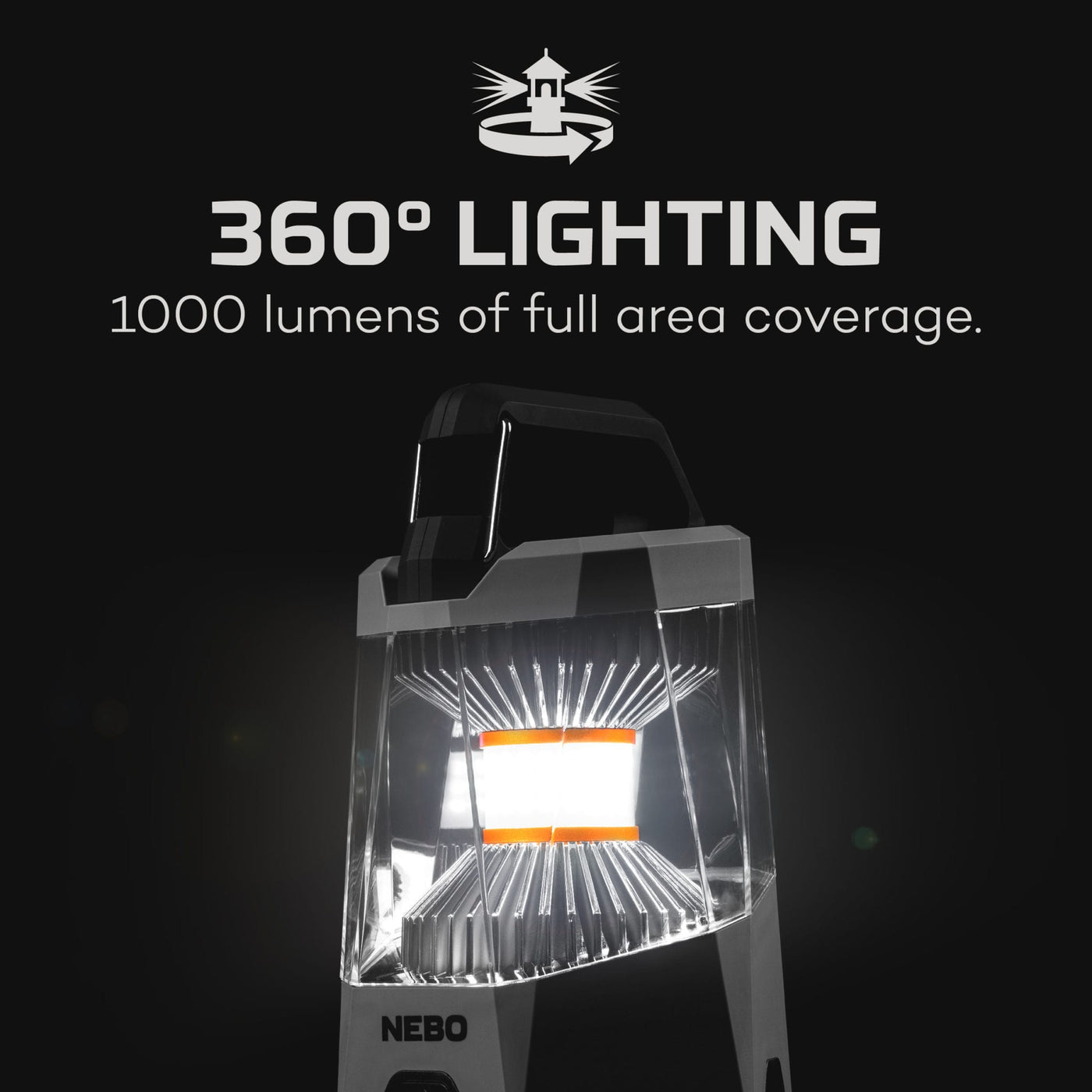 At Nebo Tools, we continually innovate so that we can offer the highest quality LED lighting products at the best price. The Galileo™ 1000 FLEX lantern by NEBO is a rechargeable, 1000 lumen lantern with 5 light modes featuring USB A output connector for powering or charging most USB devices. A carabiner-style handle is included for convenient and secure carrying.