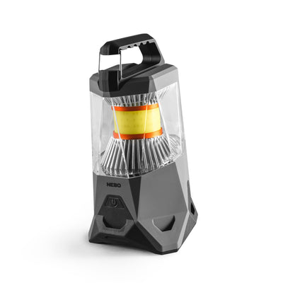 At Nebo Tools, we continually innovate so that we can offer the highest quality LED lighting products at the best price. The Galileo 500 lantern by NEBO is a rechargeable, 500 lumen lantern with multiple beam patterns, dimming, direct-to-red, Smart Power Control, and carabiner-style carry handle. Featuring a USB output connector for powering or charging most USB devices