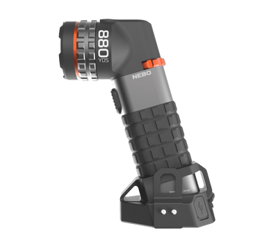 At Nebo Tools, we continually innovate so that we can offer the highest quality LED lighting products at the best price. The LUXTREME SL50 Spotlight by NEBO offers extraordinary beam distance and close range flood pattern in an ergonomic and rugged design. In high mode, the LUXTREME SL50 blasts light up to 800 meters or half a mile away! It's USB rechargeable, waterproof and a 40-hour run-time.