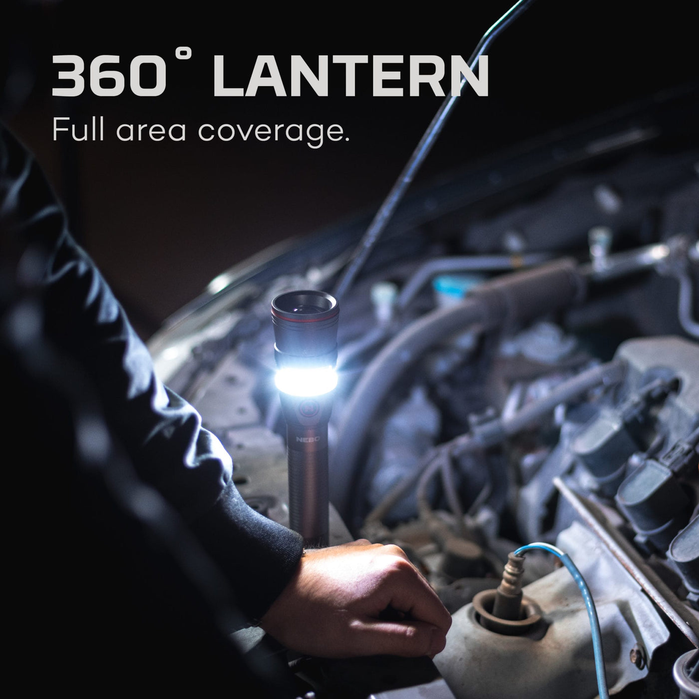 At Nebo Tools, we continually innovate so that we can offer the highest quality LED lighting products at the best price. The Franklin™ Twist by NEBO is a powerful rechargeable handheld flashlight and work light with 3 light modes. The TWIST features an ARCUS COB LED ring that acts as a task light or lantern and the powerful LED chip in the flashlight can shine up to 89 meters away. The included battery allows for up to 26 hours of operation in between charges.