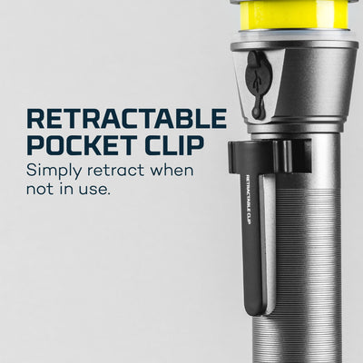 At Nebo Tools, we continually innovate so that we can offer the highest quality LED lighting products at the best price. The Franklin™ Twist by NEBO is a powerful rechargeable handheld flashlight and work light with 3 light modes. The TWIST features an ARCUS COB LED ring that acts as a task light or lantern and the powerful LED chip in the flashlight can shine up to 89 meters away. The included battery allows for up to 26 hours of operation in between charges.