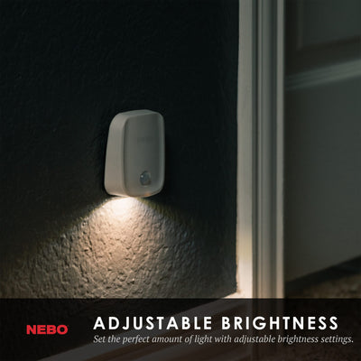 At Nebo Tools, we continually innovate so that we can offer the highest quality LED lighting products at the best price. Perfect for hallways, closets and stairways – any area that needs hands-free automated lighting. The battery-operated Motion Sensor Night Light turns on automatically if any movement is detected and turns off in 15 seconds after motion ends.